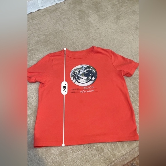 Gap Kids orange citizen of earth T-shirt, size small - Picture 3 of 6